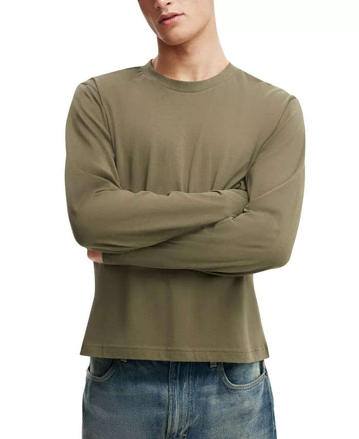 Мужская укороченная футболка с длинным рукавом COTTON ON, зеленый
Мужская укороченная футболка с длинным рукавом COTTON ON, зеленый