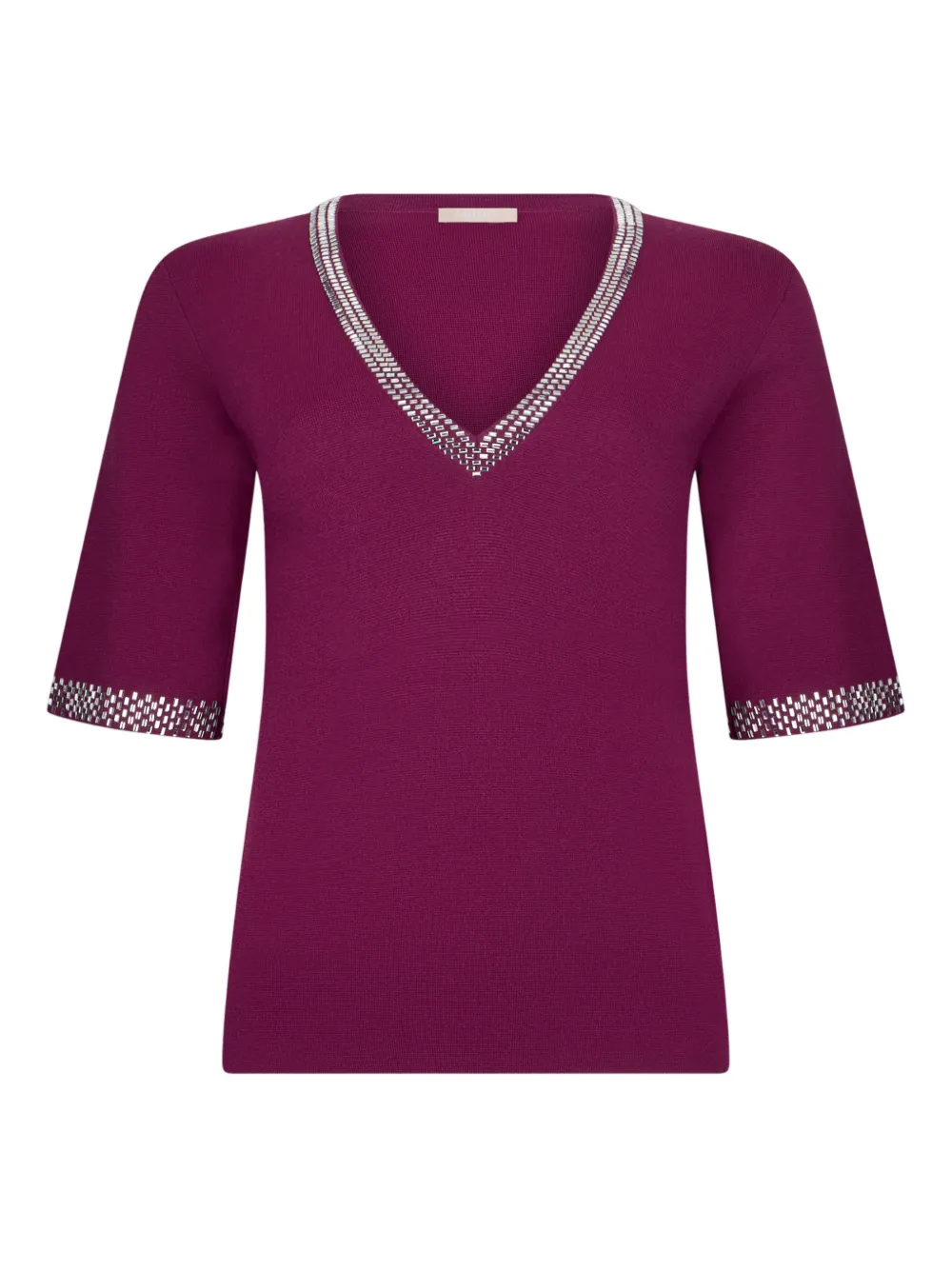 Футболка с V-образным вырезом и стразами Liu Jo, фиолетовый
Футболка с V-образным вырезом и стразами Liu Jo, фиолетовый