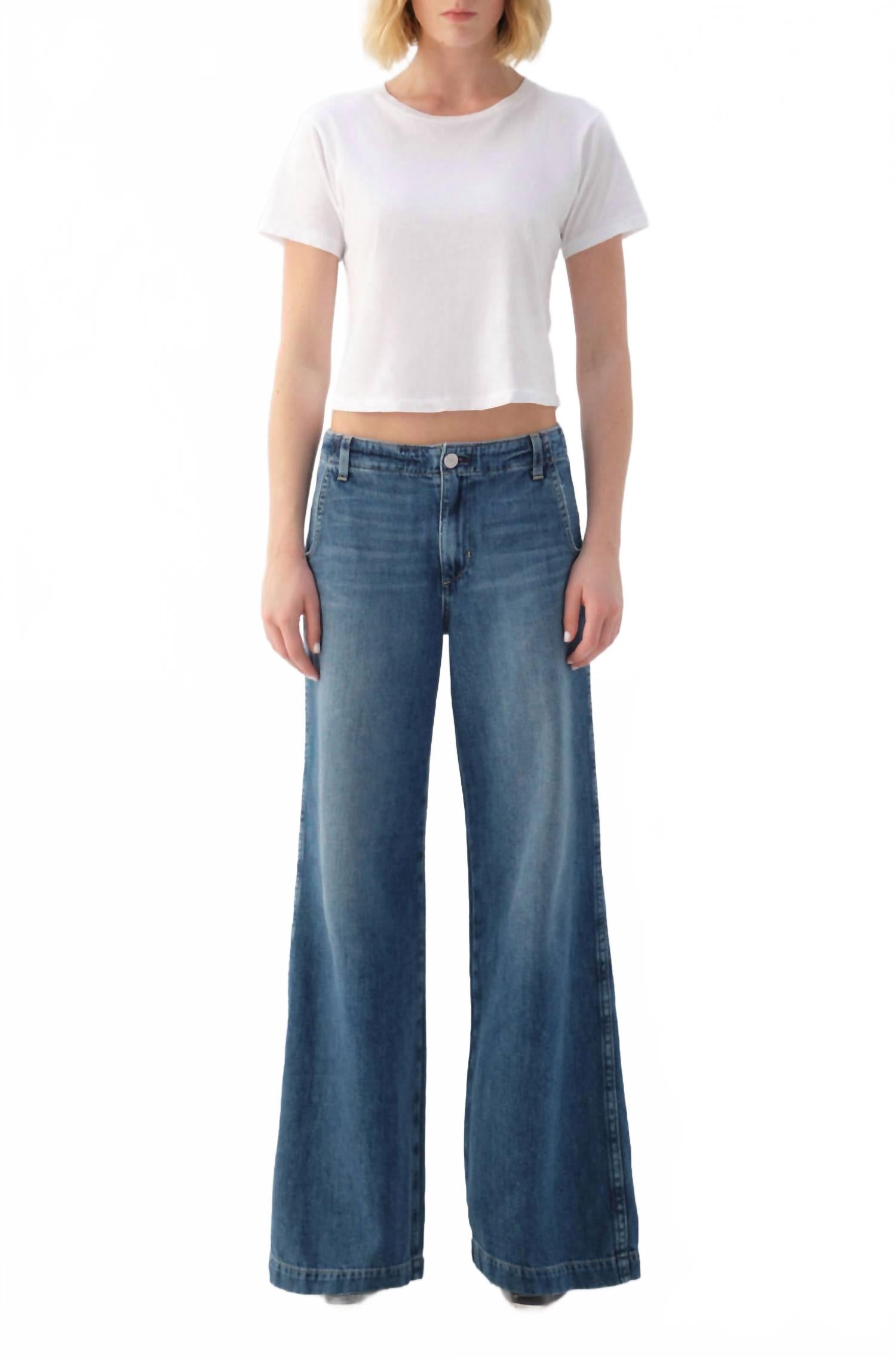 Эдит Широкие брюки в дениме AMO, Denim
Эдит Широкие брюки в дениме AMO, Denim