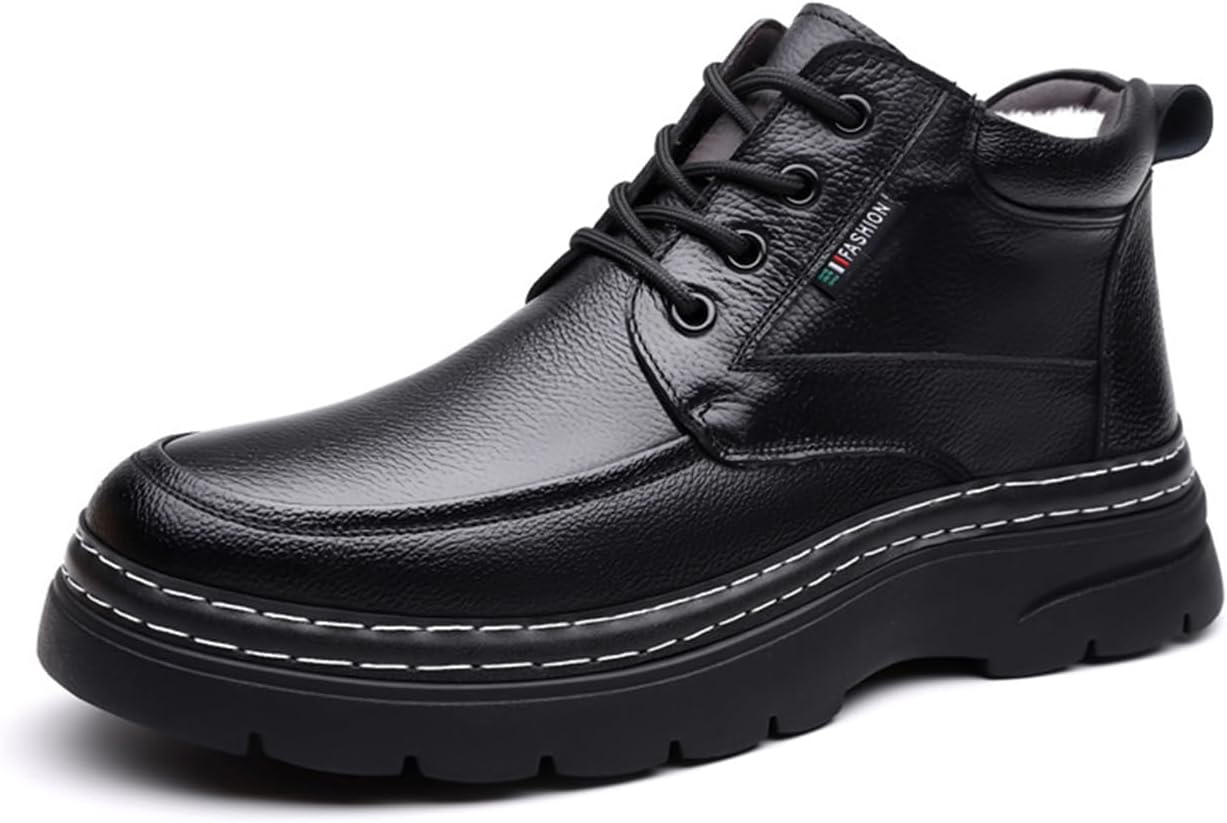 Мужские кожаные плюшевые ботинки Oxford Ankle Удобные водонепроницаемые теплые зимние ботинки Xiaoguli, черный
Мужские кожаные плюшевые ботинки Oxford Ankle Удобные водонепроницаемые теплые зимние ботинки Xiaoguli, черный