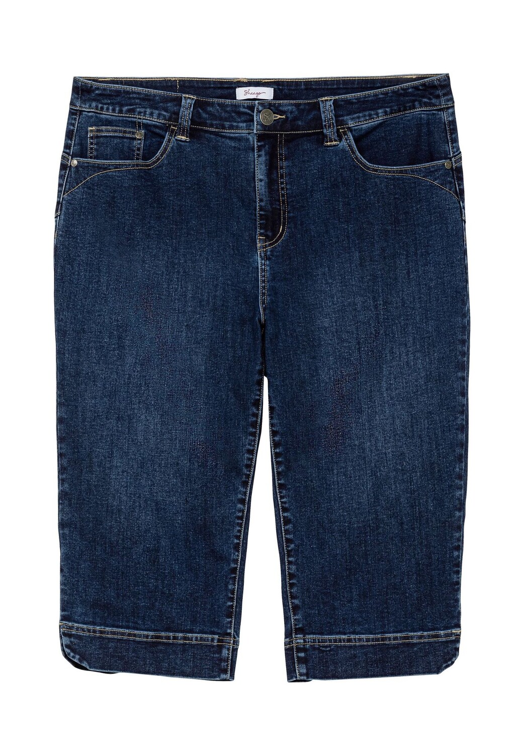 Узкие джинсы-капри с эффектом пуш-ап, ультрагибкие Sheego, цвет Dark Blue Denim
Узкие джинсы-капри с эффектом пуш-ап, ультрагибкие Sheego, цвет Dark Blue Denim