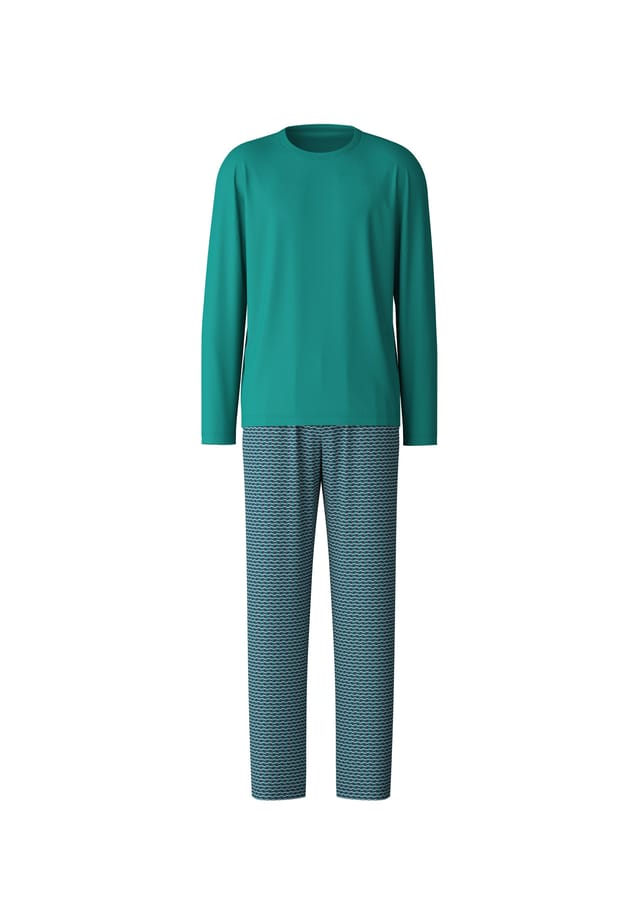 Длинная пижама из хлопка специальная Calida, зеленый 
Длинная пижама из хлопка специальная Calida, зеленый