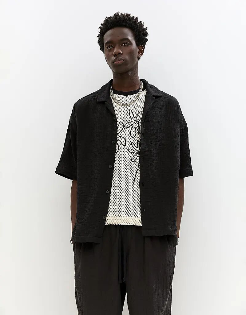 Рубашка Pull&Bear в деревенском стиле с короткими рукавами черного цвета
Рубашка Pull&Bear в деревенском стиле с короткими рукавами черного цвета