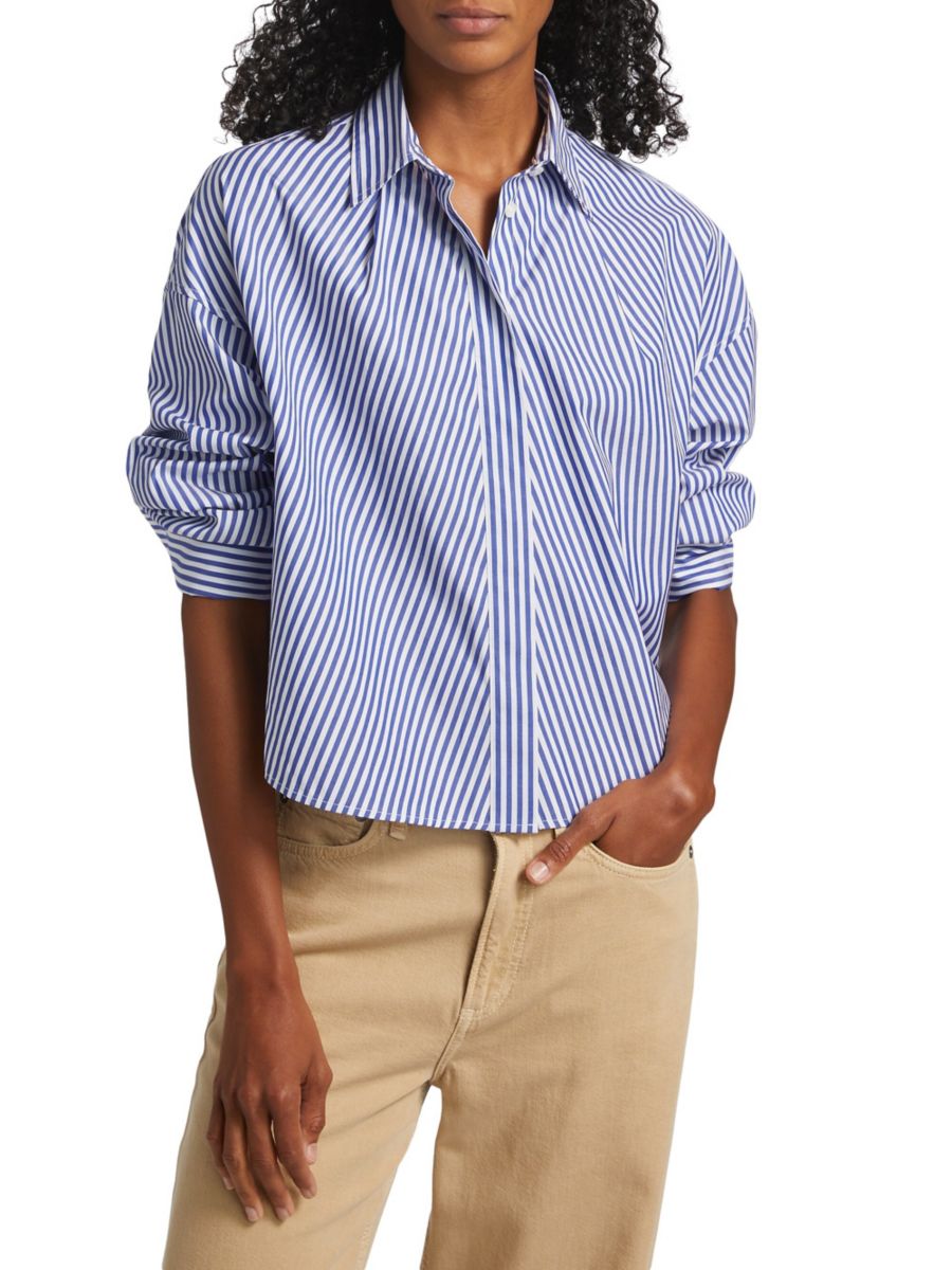 Полосатая поплиновая рубашка Марты rag & bone, цвет Blue Stripe
Полосатая поплиновая рубашка Марты rag & bone, цвет Blue Stripe