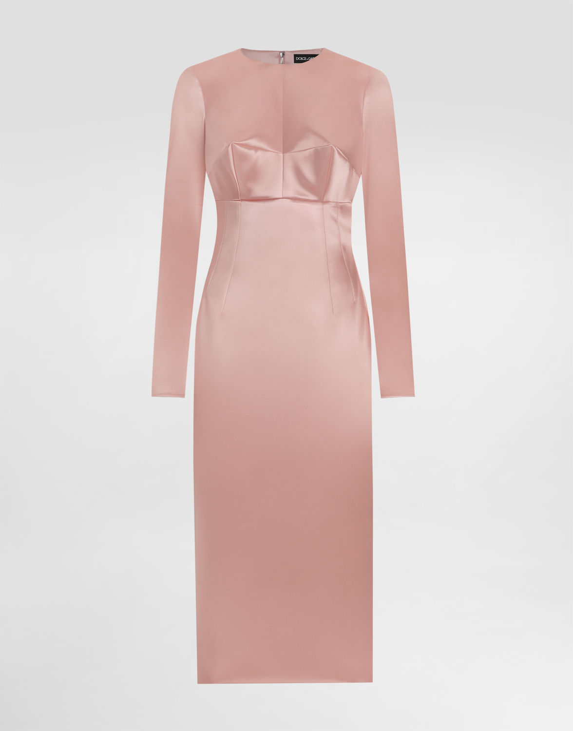 Платье из стрейч-сатина длиной до середины икры с круглым вырезом Dolce & Gabbana, розовый
Платье из стрейч-сатина длиной до середины икры с круглым вырезом Dolce & Gabbana, розовый