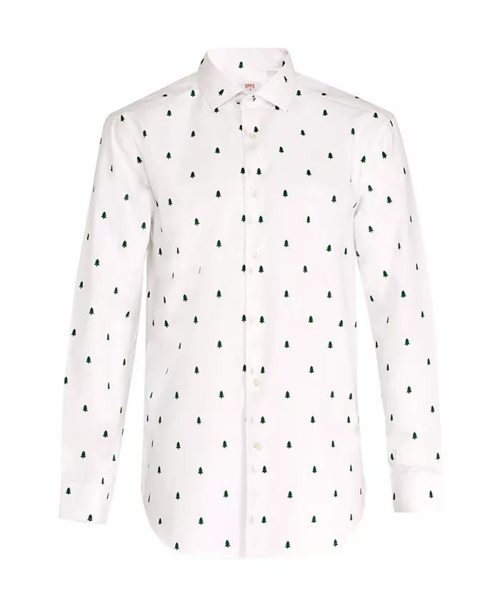 Мужская рождественская рубашка - праздничная рубашка с пуговицами и принтом в виде сосен - приталенный крой - белая - с длинным рукавом OppoSuits, белый
Мужская рождественская рубашка - праздничная рубашка с пуговицами и принтом в виде сосен - приталенный крой - белая - с длинным рукавом OppoSuits, белый