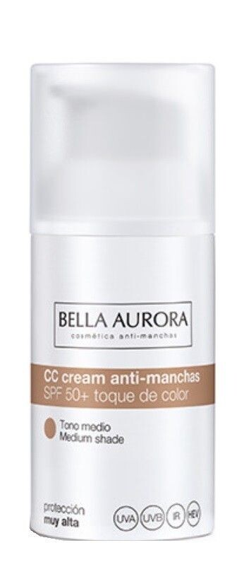 Bella Aurora CC Cream Anti-Dark Spots Medium SPF50+ с крем для лица, 30 ml
Bella Aurora CC Cream Anti-Dark Spots Medium SPF50+ с крем для лица, 30 ml