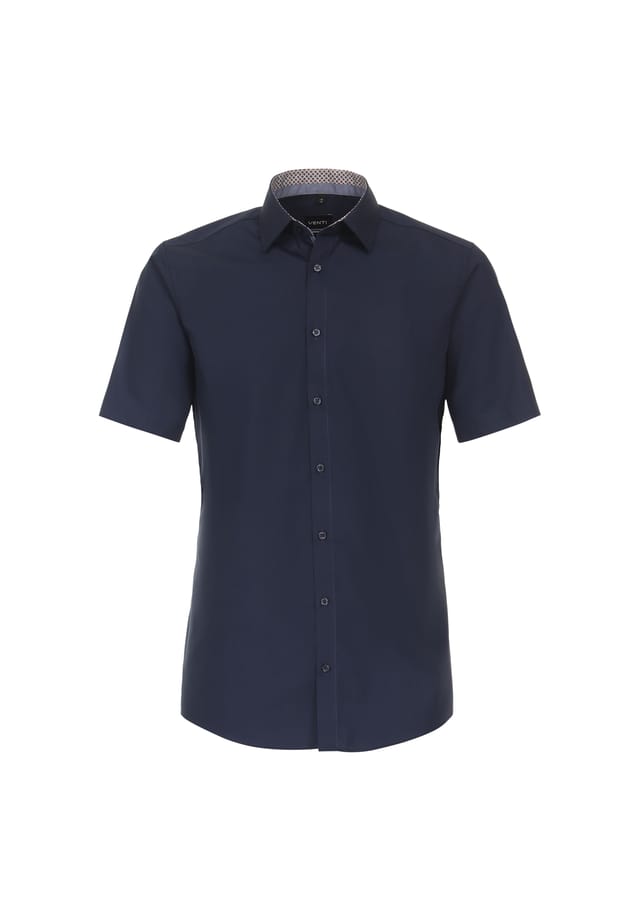 Рубашка делового покроя с коротким рукавом однотонная современный крой Venti, синий
Рубашка делового покроя с коротким рукавом однотонная современный крой Venti, синий