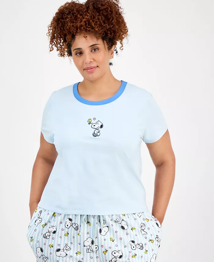 Модная детская футболка больших размеров с принтом Снупи Love Tribe, синий 
Модная детская футболка больших размеров с принтом Снупи Love Tribe, синий