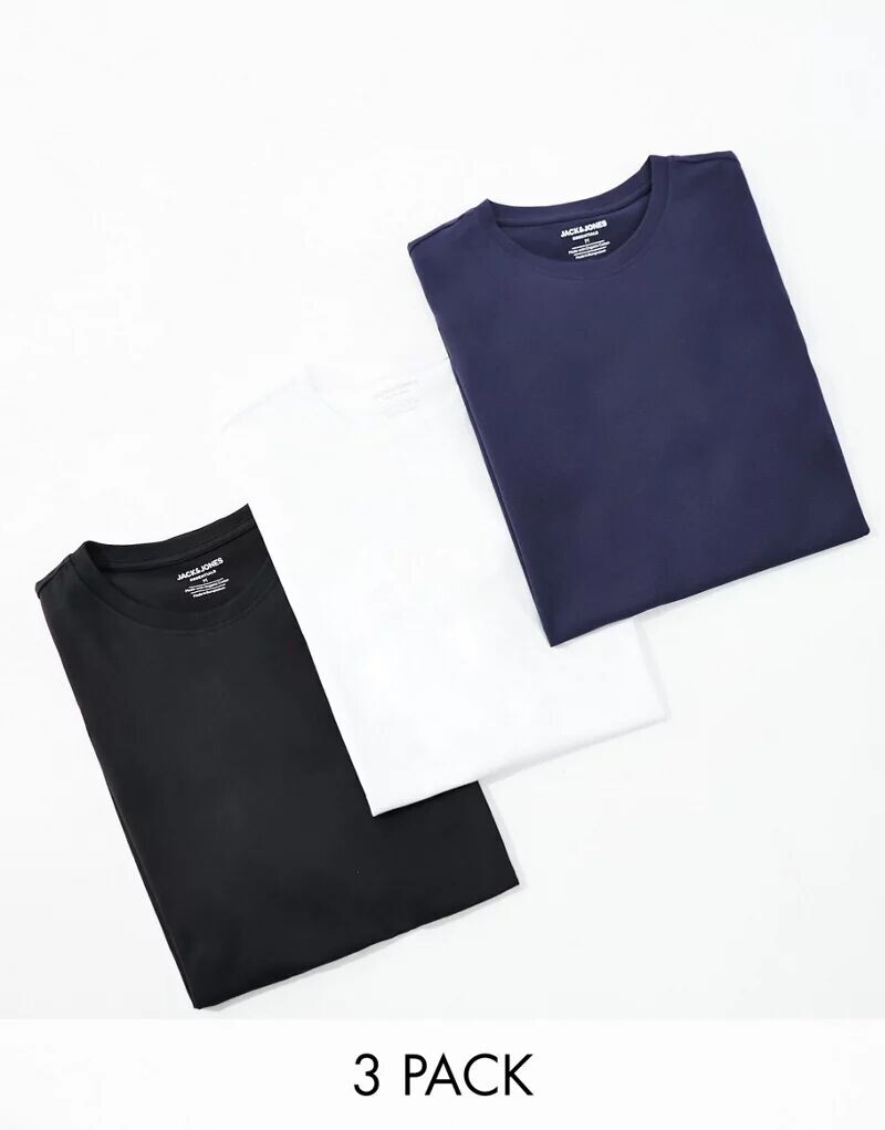 Набор из трех удлиненных футболок с закругленным краем Jack & Jones Originals белого/темно-синего/черного цвета
Набор из трех удлиненных футболок с закругленным краем Jack & Jones Originals белого/темно-синего/черного цвета