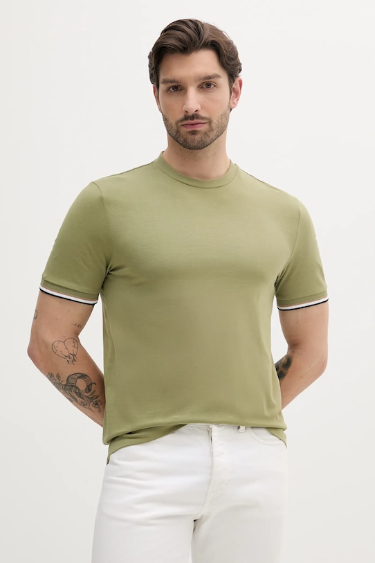 Хлопковая футболка Boss, зеленый
Хлопковая футболка Boss, зеленый