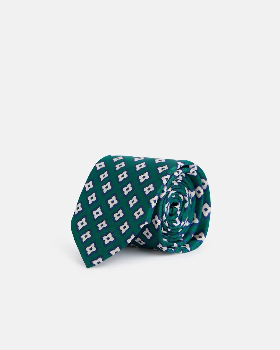 Геометрический шелковый галстук Silbon, зеленый
Геометрический шелковый галстук Silbon, зеленый