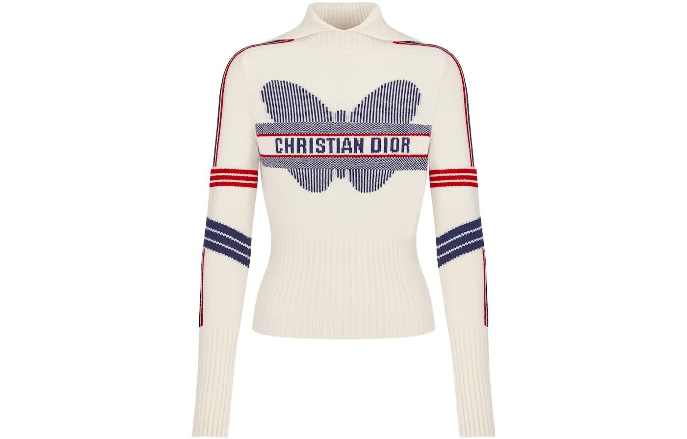 Свитер женский Dior, бежевый / синий / красный
Свитер женский Dior, бежевый / синий / красный