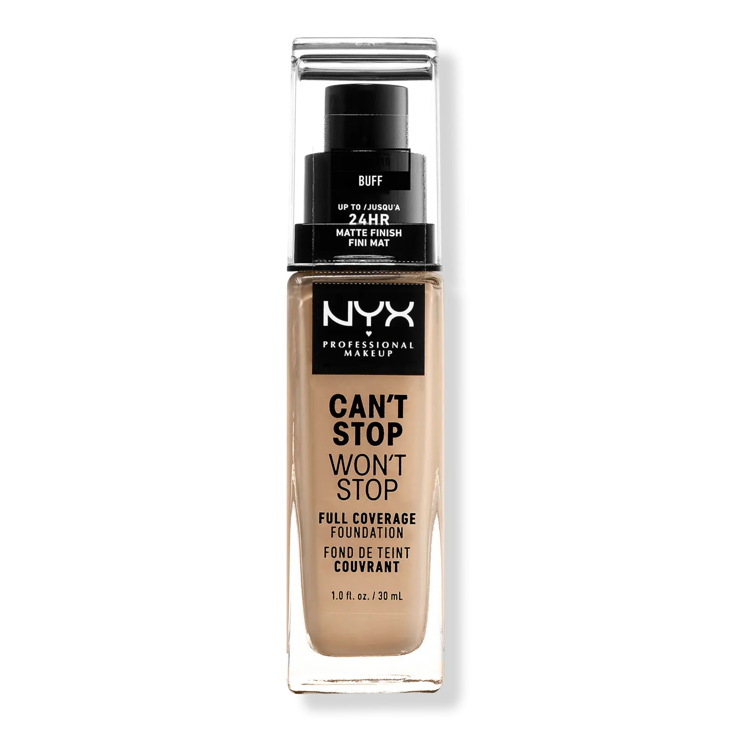 Тональная основа Can't Stop Won't Stop с матовым покрытием, обеспечивающая полное покрытие в течение 24 часов. NYX Professional Makeup, Buff (beige w/ neutral undertone)
Тональная основа Can't Stop Won't Stop с матовым покрытием, обеспечивающая полное покрытие в течение 24 часов. NYX Professional Makeup, Buff (beige w/ neutral undertone)