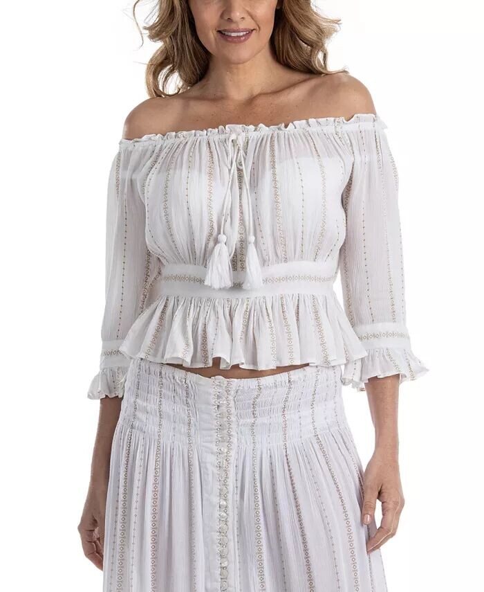 Женский хлопковый купальник-накидка Dotti, белый 
Женский хлопковый купальник-накидка Dotti, белый