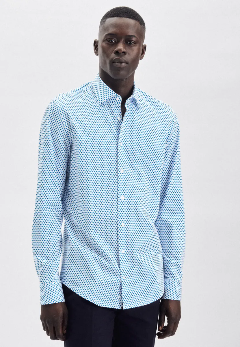 Деловая рубашка seidensticker "Slim", узкий длинный рукав с принтом воротника Kent, бирюзовый
Деловая рубашка seidensticker "Slim", узкий длинный рукав с принтом воротника Kent, бирюзовый