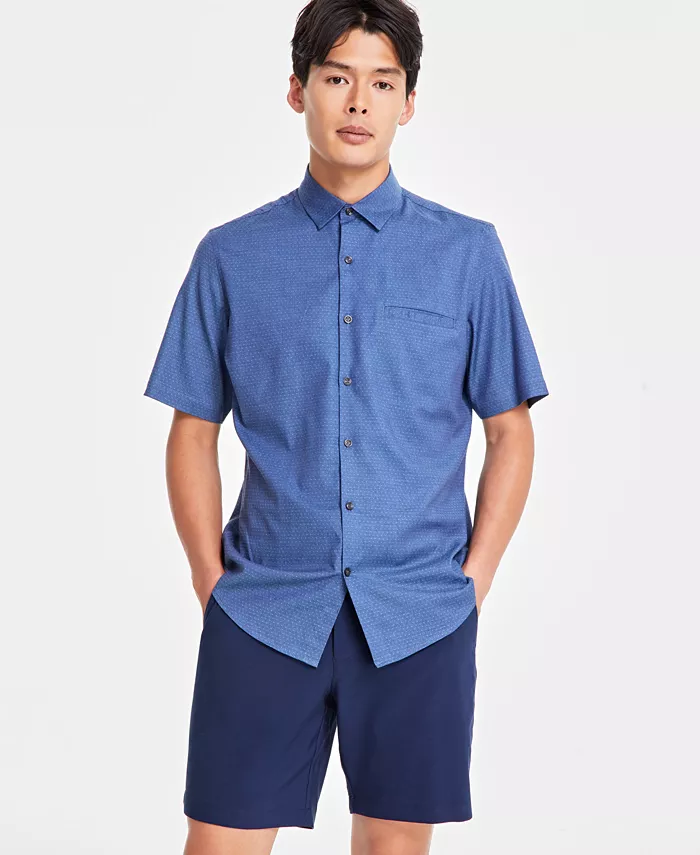 Мужская короткорукавная рубашка Modern Stretch Dobby Alfani, синий
Мужская короткорукавная рубашка Modern Stretch Dobby Alfani, синий