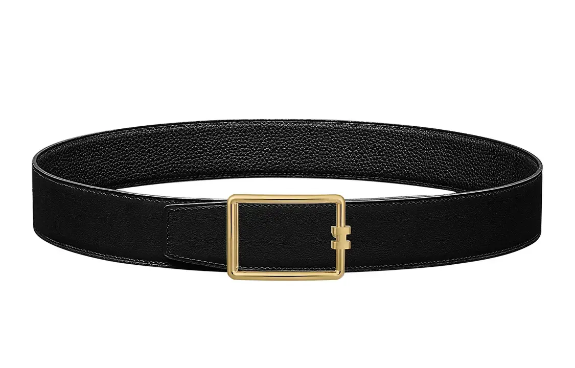 Togo Золотая пряжка Togo Телячья кожа Двусторонний кожаный ремень Мужской Черный Ширина 3,8 см HERMES
Togo Золотая пряжка Togo Телячья кожа Двусторонний кожаный ремень Мужской Черный Ширина 3,8 см HERMES