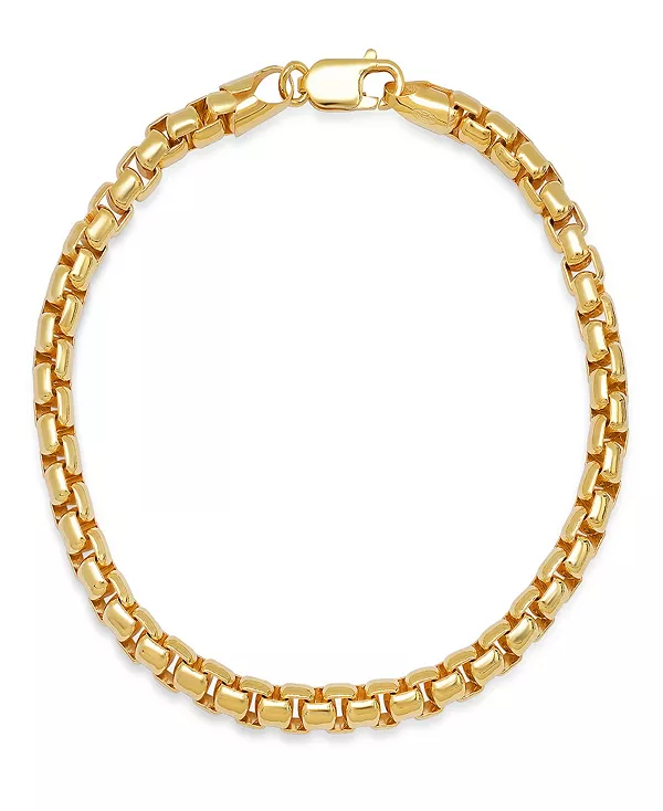 Браслет-Цепочка унисекс из стерлингового серебра с коробчатыми звеньями Steeltime, gold
Браслет-Цепочка унисекс из стерлингового серебра с коробчатыми звеньями Steeltime, gold