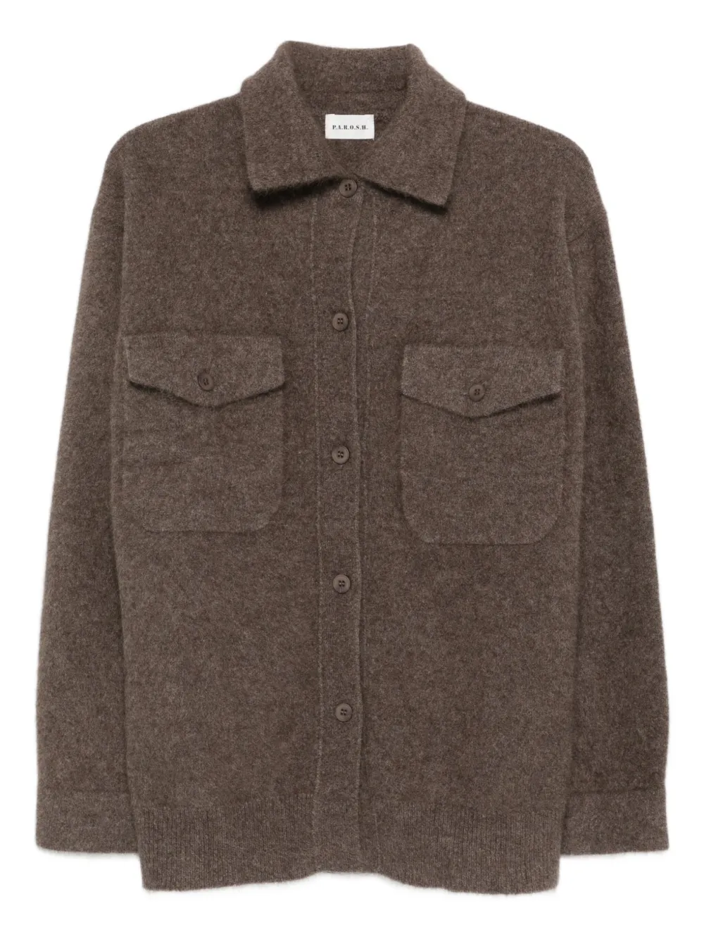 Кардиган на пуговицах P.A.R.O.S.H., коричневый
Кардиган на пуговицах P.A.R.O.S.H., коричневый