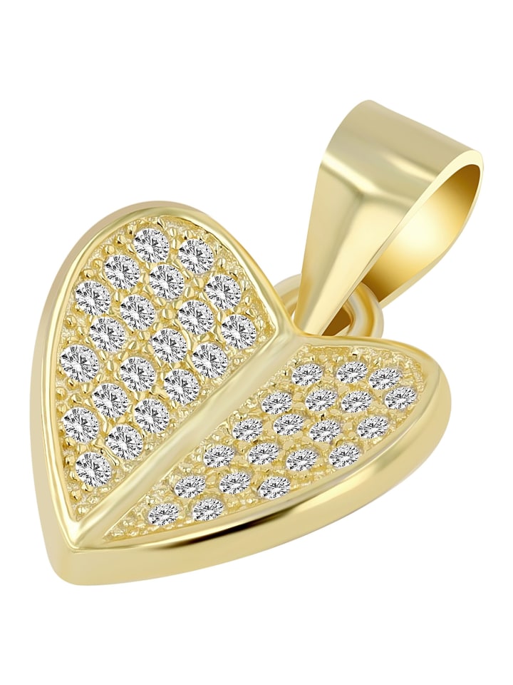 Adeliás Женский кулон - кулон в форме сердца из серебра 925 пробы с кубическим цирконием в золотой оправе
Adeliás Женский кулон - кулон в форме сердца из серебра 925 пробы с кубическим цирконием в золотой оправе