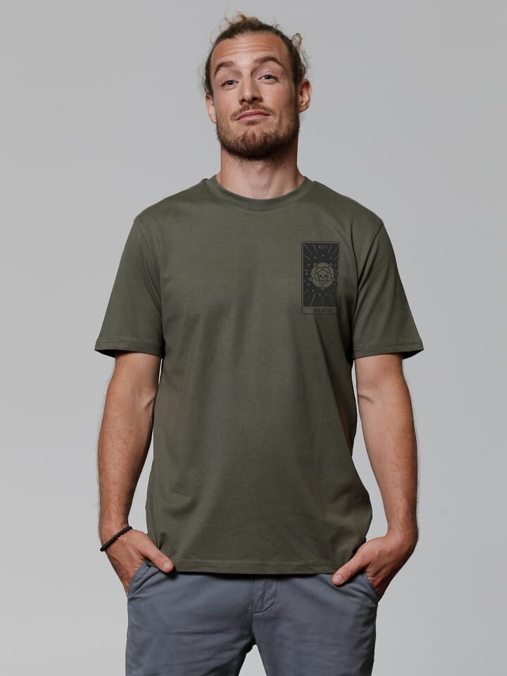 Футболка wat Apparel T-Shirt Tarot Death, хаки 
Футболка wat Apparel T-Shirt Tarot Death, хаки