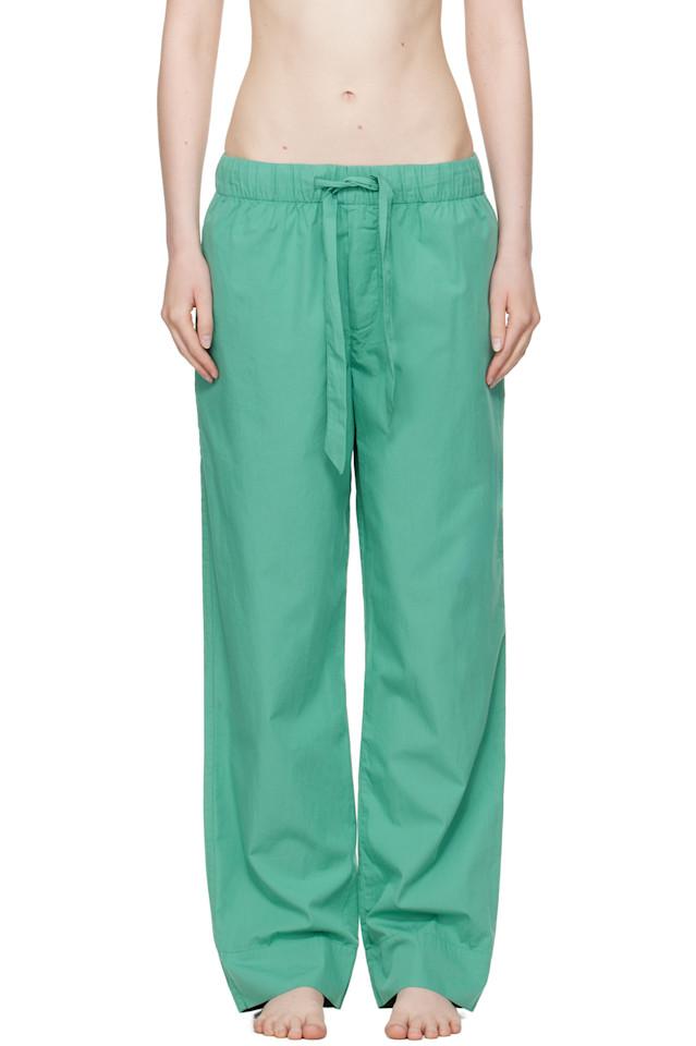 Пижамные брюки из поплина Tekla, зеленый
Пижамные брюки из поплина Tekla, зеленый