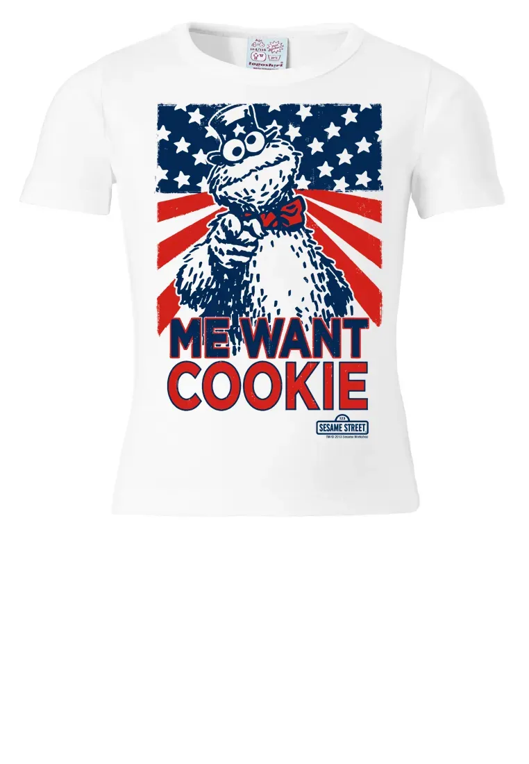 Футболка Logoshirt "Cookie Monster - Me Want Cookie" с крутым принтом Cookie Monster спереди, белый
Футболка Logoshirt "Cookie Monster - Me Want Cookie" с крутым принтом Cookie Monster спереди, белый