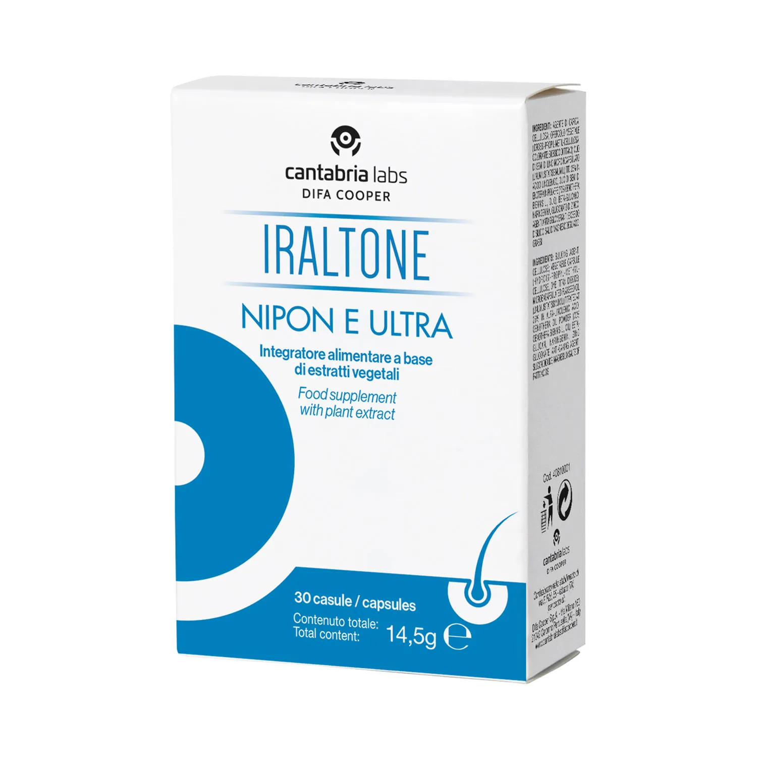 Iraltone Nipon E Ultra 30 капсул добавка для волос
Iraltone Nipon E Ultra 30 капсул добавка для волос