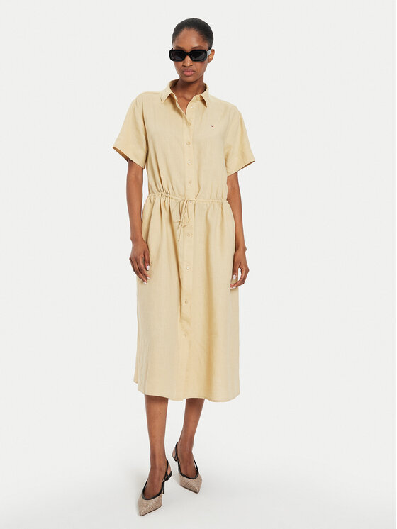 Платье-рубашка relaxed fit WW0WW41911 Tommy Hilfiger, бежевый
Платье-рубашка relaxed fit WW0WW41911 Tommy Hilfiger, бежевый