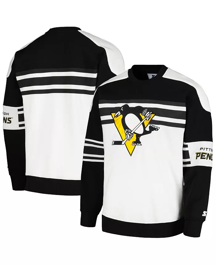 Мужская белая флисовая толстовка Pittsburgh Penguins Defense с круглым вырезом Starter
Мужская белая флисовая толстовка Pittsburgh Penguins Defense с круглым вырезом Starter