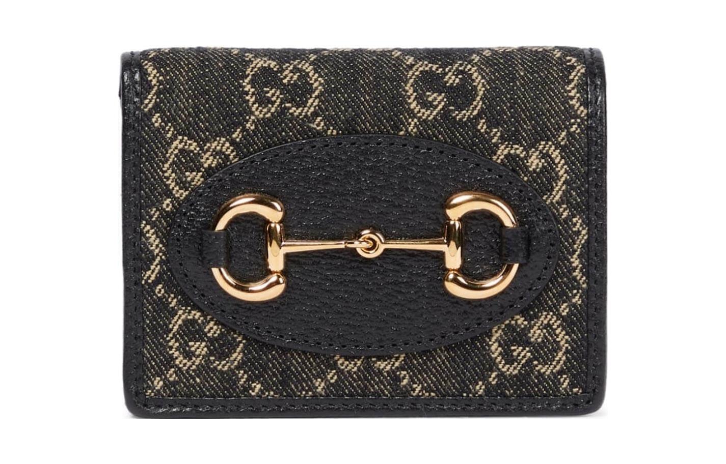 GUCCI Конверт с лошадиным удилом 1955 Жаккард с кожаным кошельком Женский черный
GUCCI Конверт с лошадиным удилом 1955 Жаккард с кожаным кошельком Женский черный