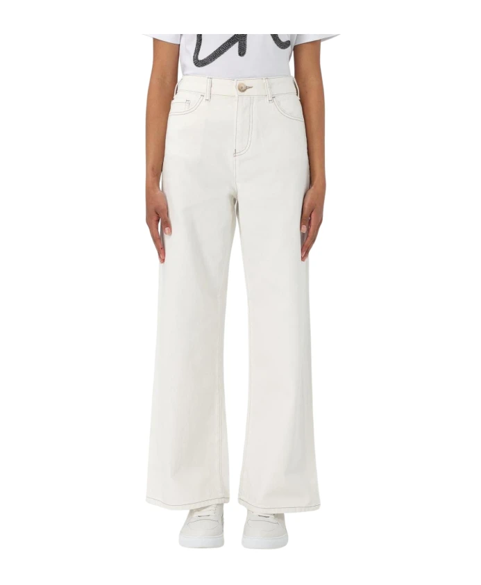 Стильные джинсы с широкими штанинами Emporio Armani, белый
Стильные джинсы с широкими штанинами Emporio Armani, белый