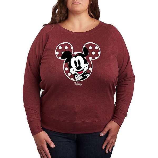 Футболка с длинным рукавом French terry с ушками Микки Мауса в горошек, размер plus size Disney, Heather Maroon
Футболка с длинным рукавом French terry с ушками Микки Мауса в горошек, размер plus size Disney, Heather Maroon