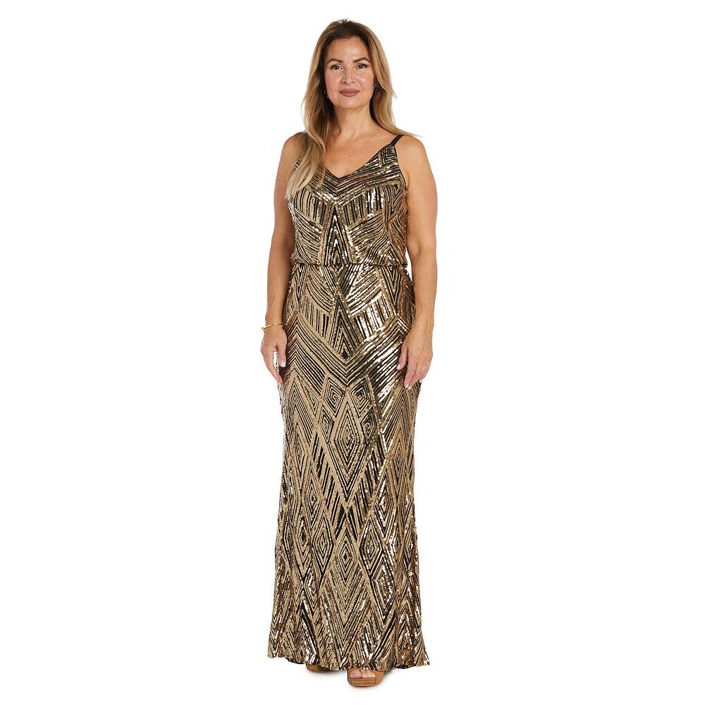 Женское вечернее платье R&M Richards, расшитое бисером, цвет Black Gold
Женское вечернее платье R&M Richards, расшитое бисером, цвет Black Gold