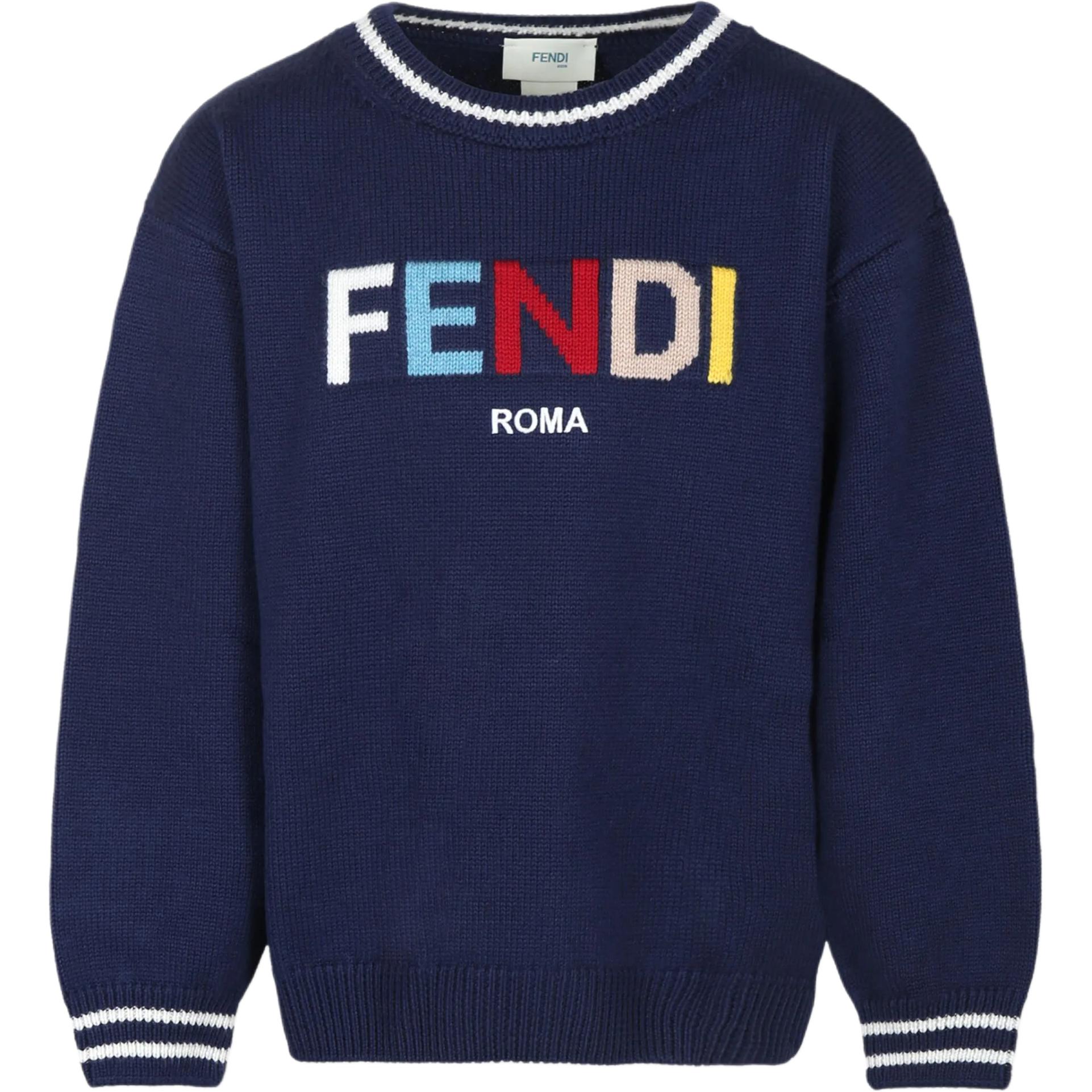 Детский свитер FENDI, синий
Детский свитер FENDI, синий