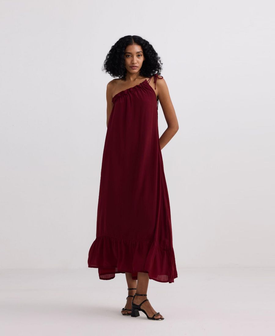 Женское платье миди на одно плечо Reistor, Burgundy
Женское платье миди на одно плечо Reistor, Burgundy