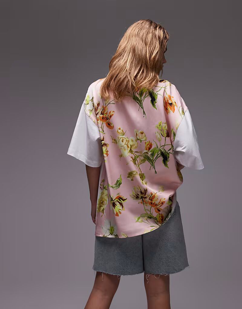 Футболка свободного кроя ASOS DESIGN из смеси тканей белого цвета с цветочным принтом
Футболка свободного кроя ASOS DESIGN из смеси тканей белого цвета с цветочным принтом