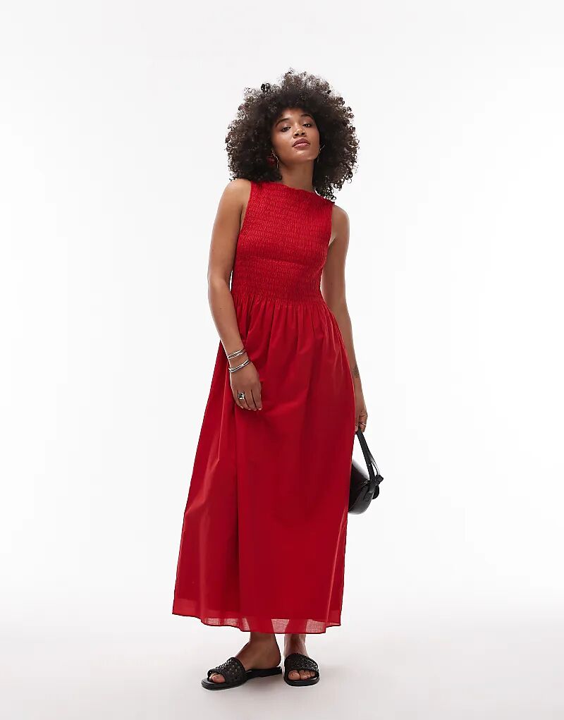 & Other Stories Платье макси с вырезом-лодочкой и присборенным лифом красного цвета
& Other Stories Платье макси с вырезом-лодочкой и присборенным лифом красного цвета