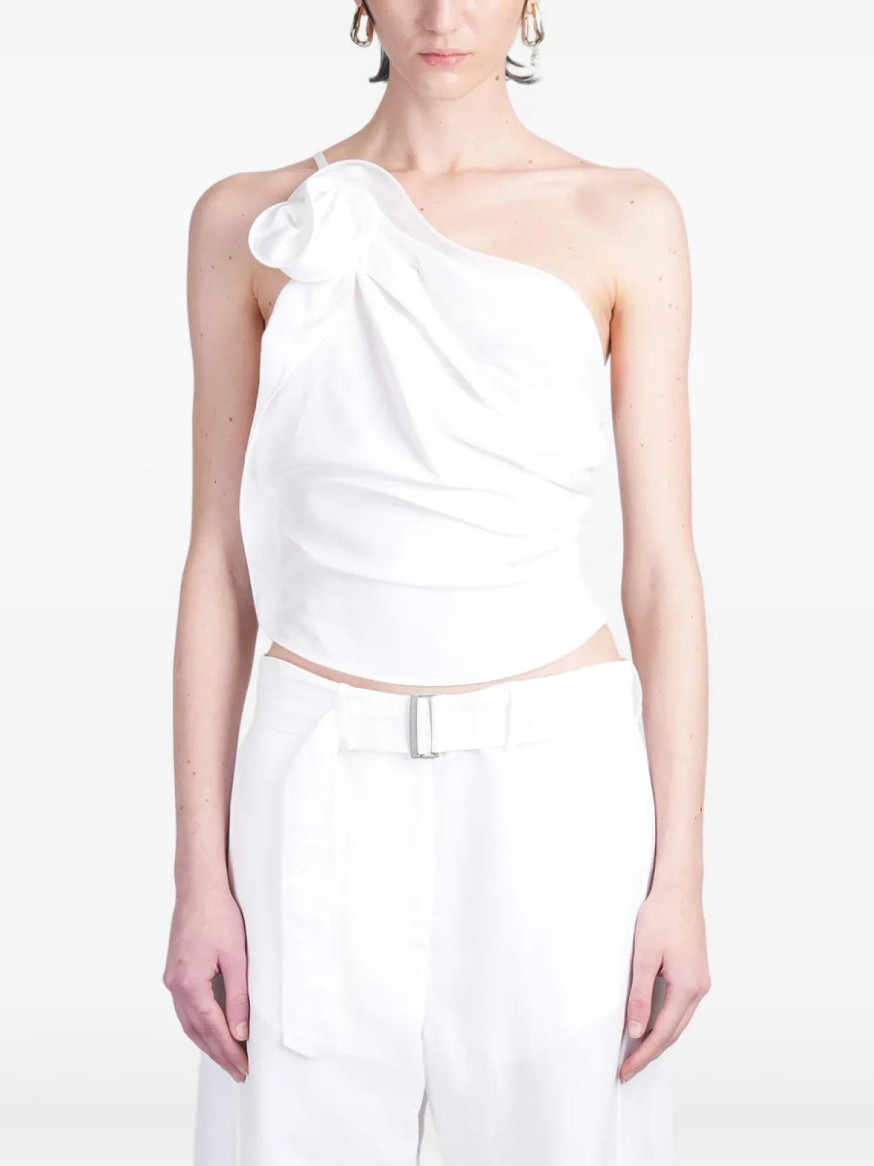 Топ с драпировкой на одно плечо Magda Butrym, белый
Топ с драпировкой на одно плечо Magda Butrym, белый
