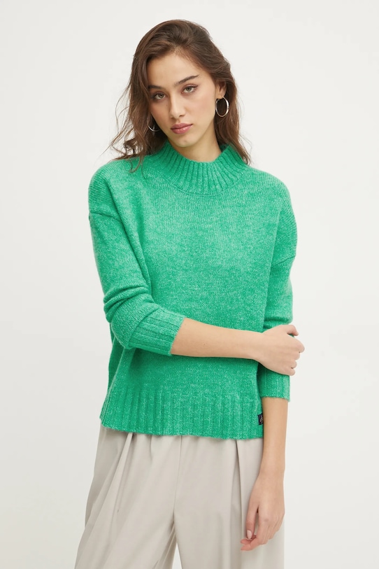 Свитер с добавлением шерсти Superdry, бирюзовый
Свитер с добавлением шерсти Superdry, бирюзовый