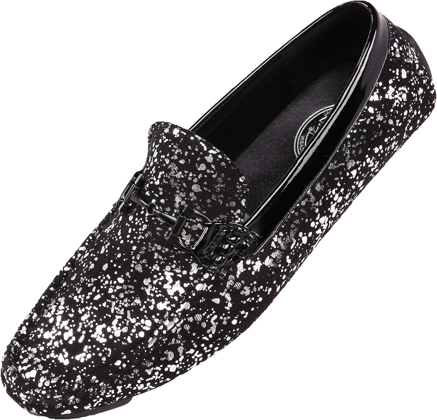 Amali Monty, металлические мокасины с пятнистым эффектом - слипоны для мужчин - вечерняя и повседневная обувь, серебряный
Amali Monty, металлические мокасины с пятнистым эффектом - слипоны для мужчин - вечерняя и повседневная обувь, серебряный