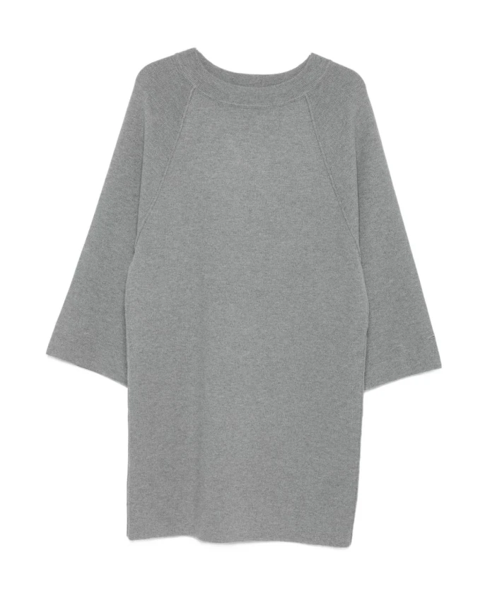 Серое вязаное платье с круглым вырезом Max Mara, серый
Серое вязаное платье с круглым вырезом Max Mara, серый