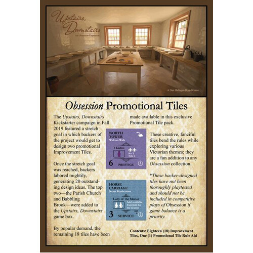 Настольная игра Obsession Board Game: Promotional Tiles Expansion
Настольная игра Obsession Board Game: Promotional Tiles Expansion