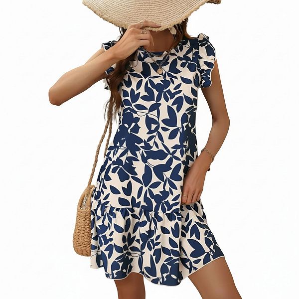 Платье с рюшами на рукавах casual shift для отпуска Elitespirit, Blue
Платье с рюшами на рукавах casual shift для отпуска Elitespirit, Blue