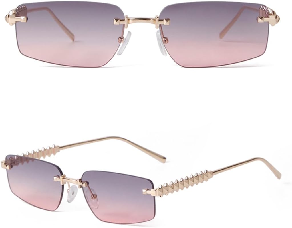 Солнцезащитные очки без оправы с градиентным переходом цвета для женщин и мужчин, прямоугольные, модные, роскошные, для уличной фотосъемки, с защитой от УФ-излучения UV400 VFDHN, 4
Солнцезащитные очки без оправы с градиентным переходом цвета для женщин и мужчин, прямоугольные, модные, роскошные, для уличной фотосъемки, с защитой от УФ-излучения UV400 VFDHN, 4