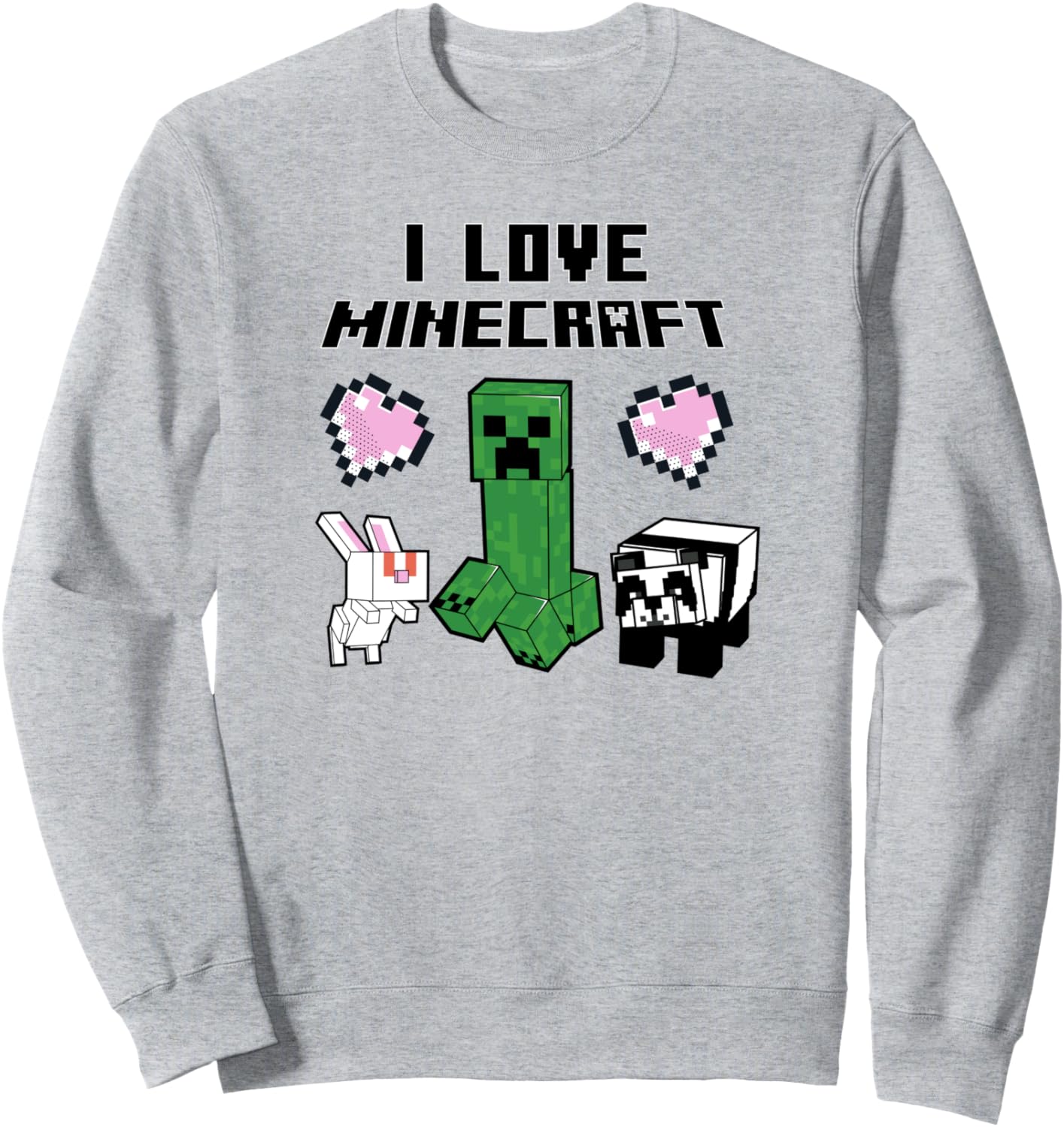 Толстовка с постером Minecraft Mob Group I Love Minecraft, серая
Толстовка с постером Minecraft Mob Group I Love Minecraft, серая