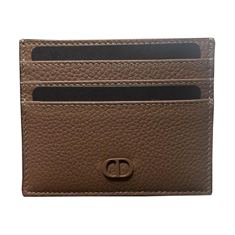DIOR Кожаный картхолдер мужской коричневый 
DIOR Кожаный картхолдер мужской коричневый