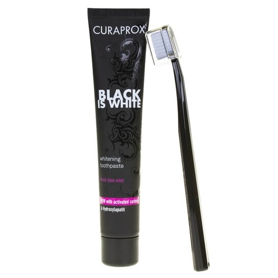 Отбеливающая зубная паста, 90 мл + зубная щетка Curaprox, Black Is White, Curaden
Отбеливающая зубная паста, 90 мл + зубная щетка Curaprox, Black Is White, Curaden
