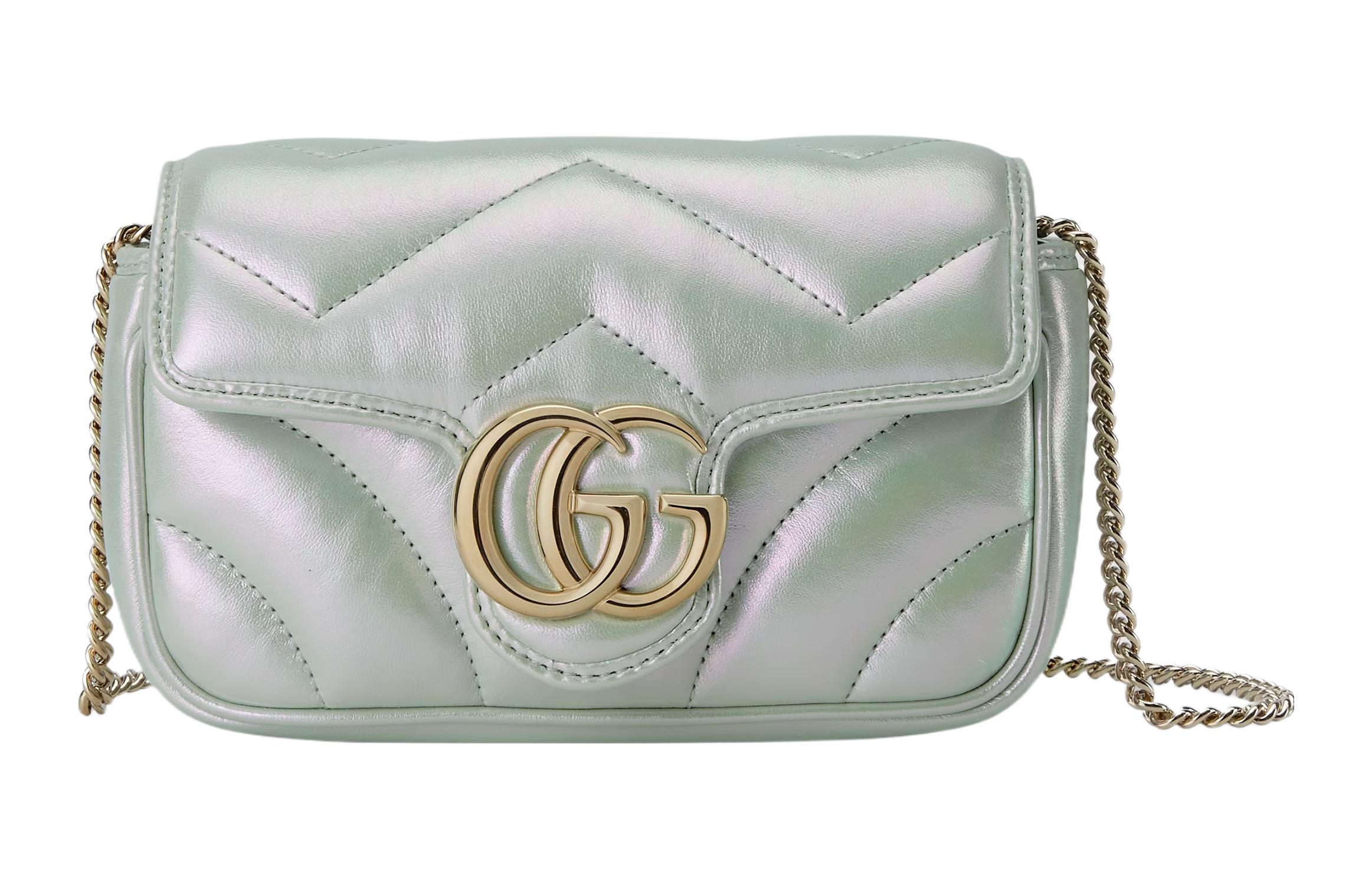 Сумка через плечо GG Marmont из кожи Extra Mini радужно-зеленая GUCCI
Сумка через плечо GG Marmont из кожи Extra Mini радужно-зеленая GUCCI